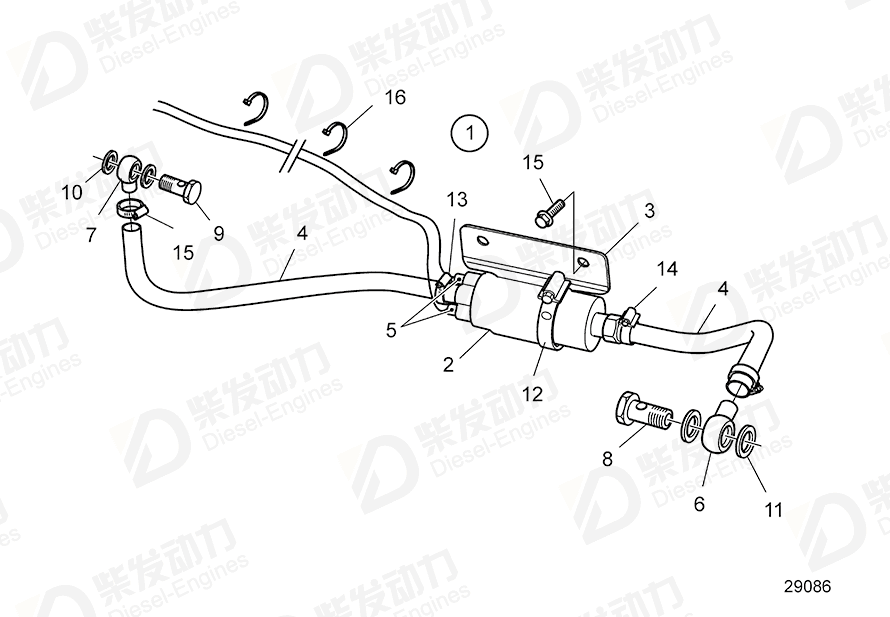 volvo penta Wiring harness 22785588 Drawing